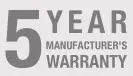 5 Years Warranty