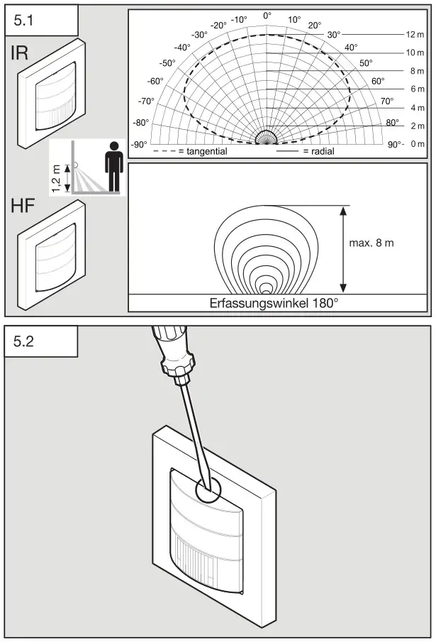 STEINEL IR 180 Switch - Fig. 5.1, 5.2