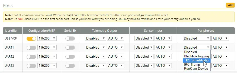 Holybro Video Transmitter -Betaflight -Cleanflight