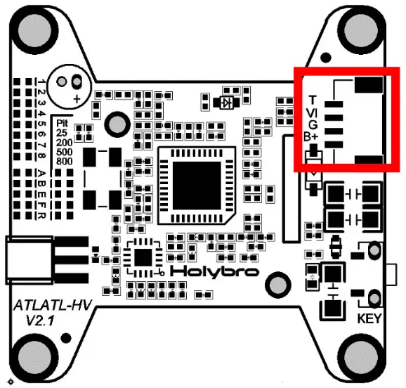 Holybro Video Transmitter - Pinout-