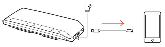 poly Sync 40 Series 216874 01 Bluetooth Speakerphone - peakerphone battery