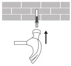 Mi Home Security Camera 2K - Insert a plastic wall plug into each drilled hole