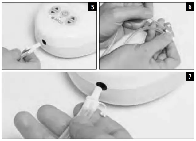Connecting the pumpset
