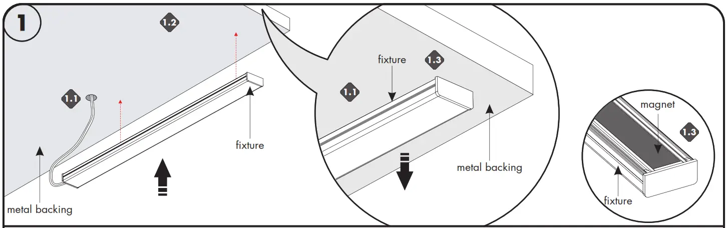 luminii BAR-XX Linear Illumination System - Magnetic Installation