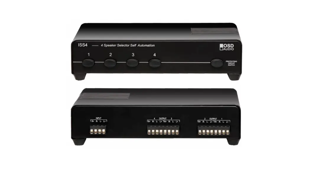 Osd Audio Iss4 Protected Loudspeaker Switcher Owner's Manual