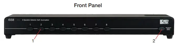 OSD AUDIO ISS4 Protected Loudspeaker Switcher - Front Panel
