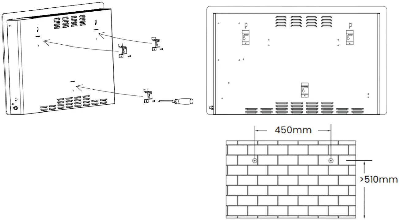 moda 12502321 ONYX Glass Electric Panel Heater - fig 1