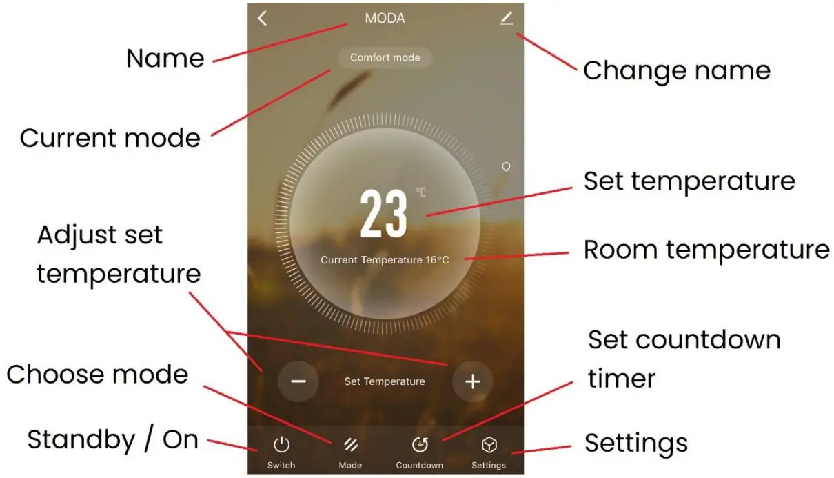 moda 12502321 ONYX Glass Electric Panel Heater - fig 9