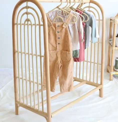 anko P_43119974 Faux Rattan Nursery Clothes Rack PERODUCT