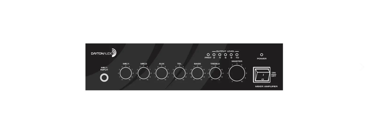 Dayton Audio Da Series Tabletop Mixer-amplifier User Manual Dayton Audio Da Series Tabletop Mixer-amplifier User Manual