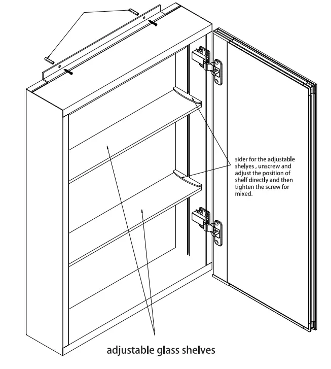 THE HOME DEPOT MC610 Aluminum Medicine Cabinet - fig 4