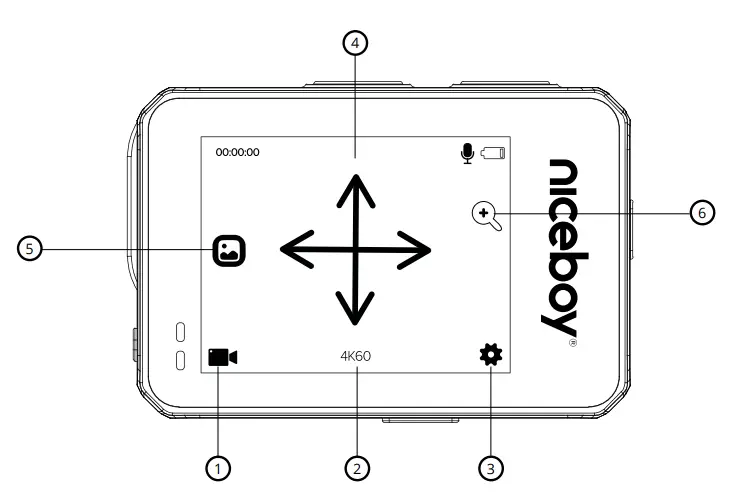 niceboy VEGA X 8K Action Camera - TOUCH CONTROLS
