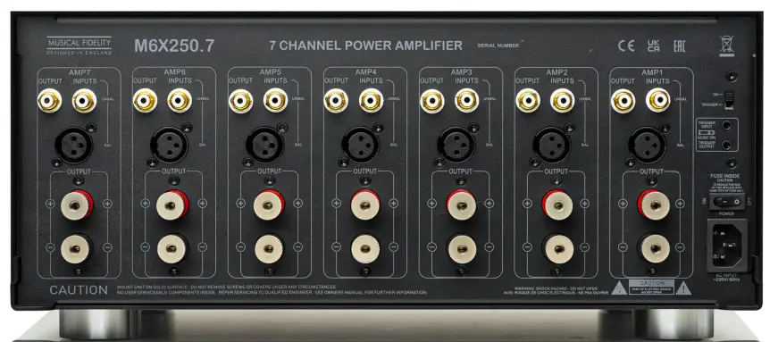 MUSICAL FIDELITY M6x 250.7 7 Channel Class A-B Power Amplifier - 3