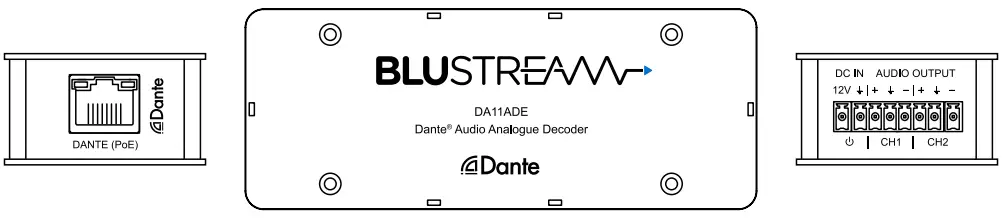 BLUSTREAM DA11ADE Dante Audio Analogue Decoder