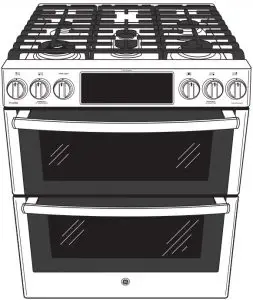 GE APPLIANCES PGS960YP Profile 30" Smart Slide-In Front-Control Gas Double Oven Convection