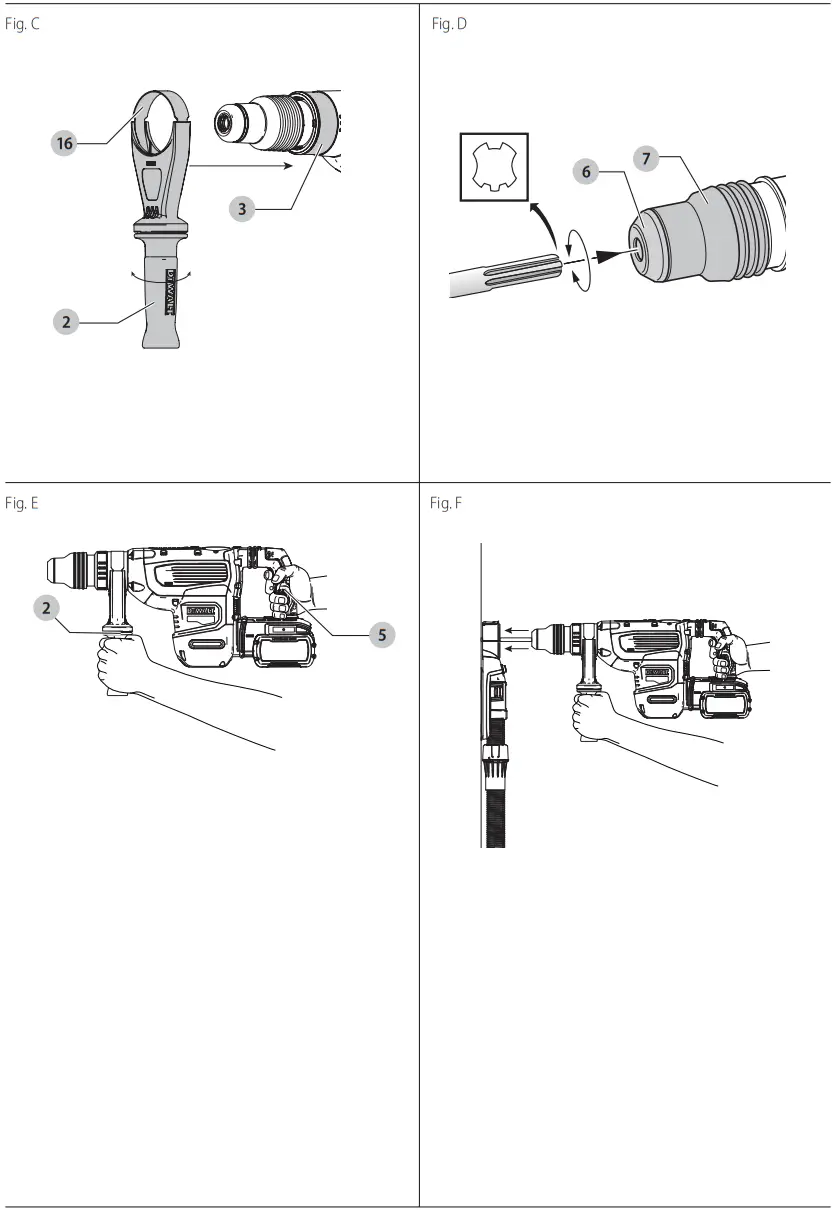 DEWALT DCH735 Cordless Combined Hammer - fig