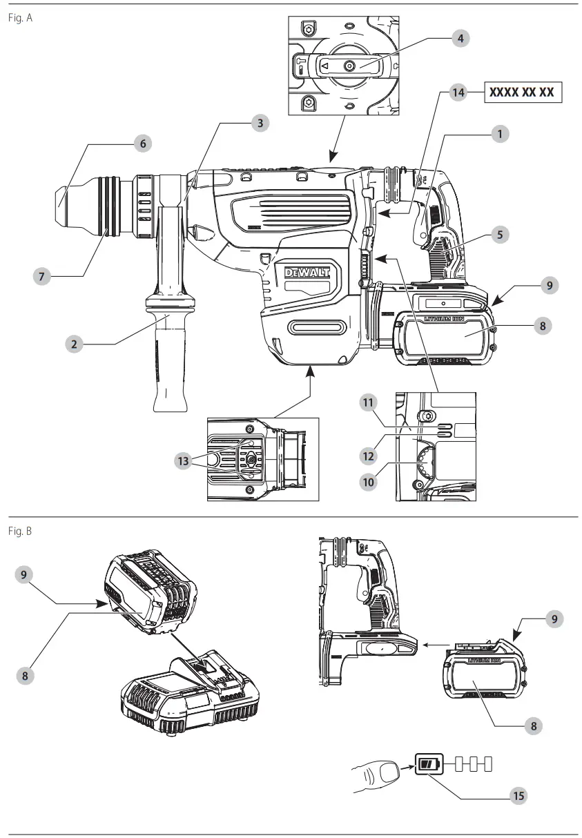 DEWALT DCH735 Cordless Combined Hammer