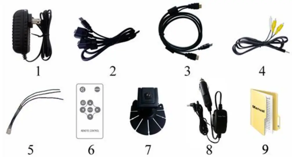 Standard accessories