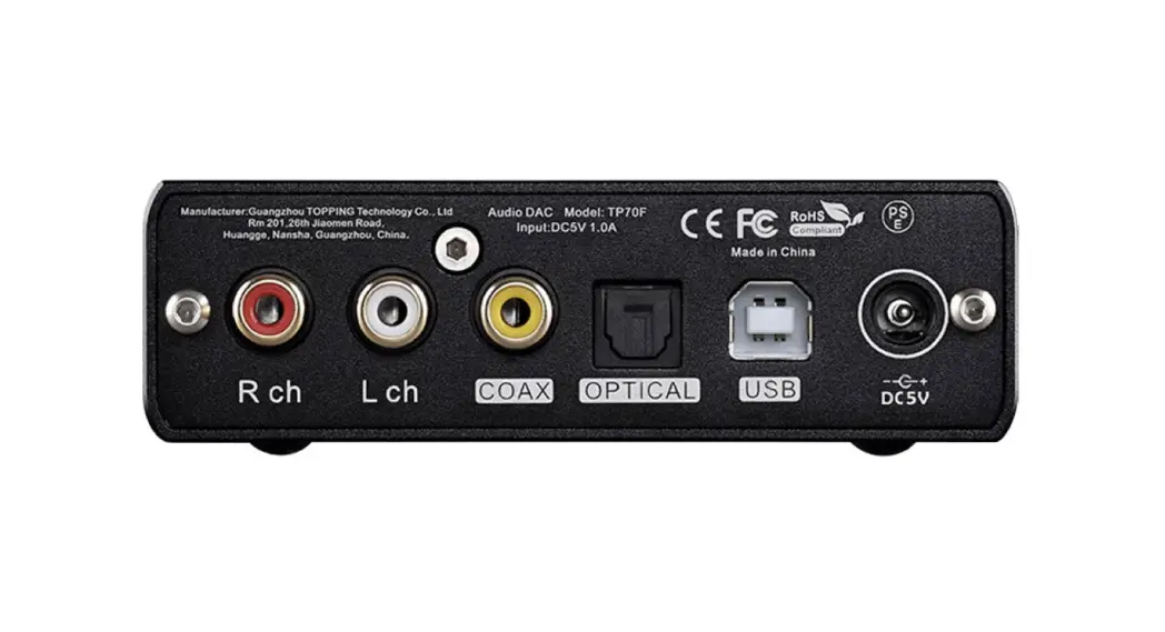 Topping Tp70f E30 Ii Desktop Digital To Analog Converter User Manual