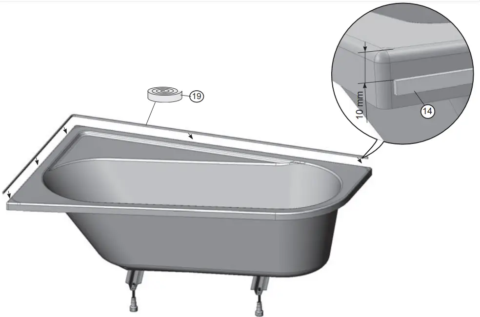 RAVAK CZA4100A00 Chrome Bathtub Panel - fig 13