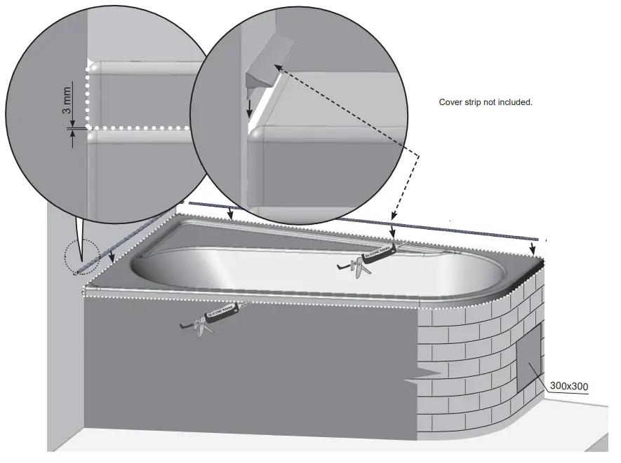 RAVAK CZA4100A00 Chrome Bathtub Panel - fig 17