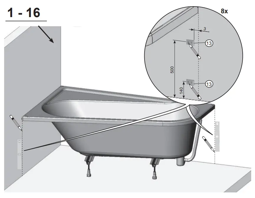 RAVAK CZA4100A00 Chrome Bathtub Panel - fig 21