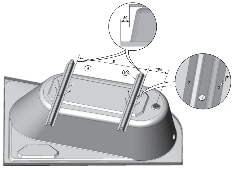 RAVAK CZA4100A00 Chrome Bathtub Panel - fig 4.