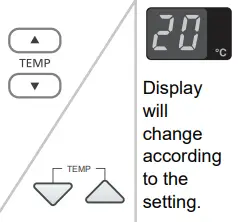 SETTING DISPLAY TEMPERATURE 