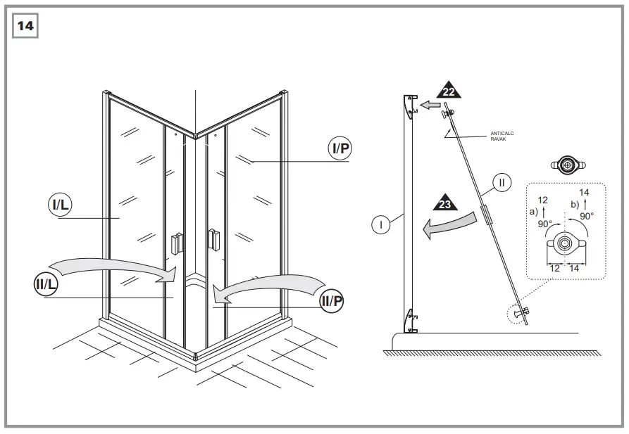 RAVAK RKRV2-80 Shower Cabin - fig 13