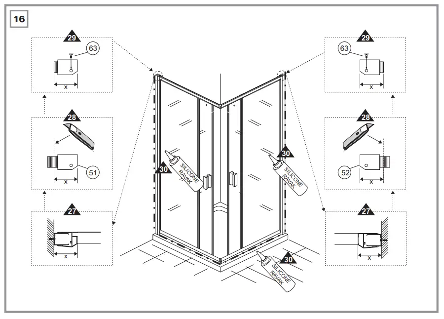 RAVAK RKRV2-80 Shower Cabin - fig 15