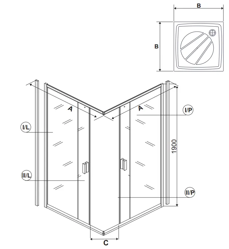 RAVAK RKRV2-80 Shower Cabin - fig 2