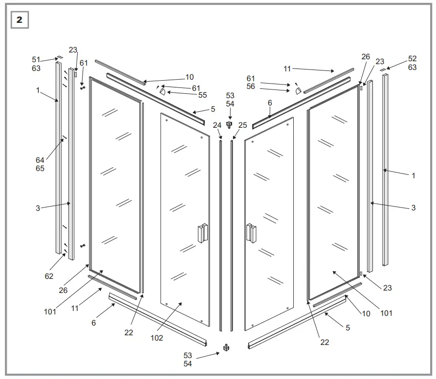 RAVAK RKRV2-80 Shower Cabin - fig 3
