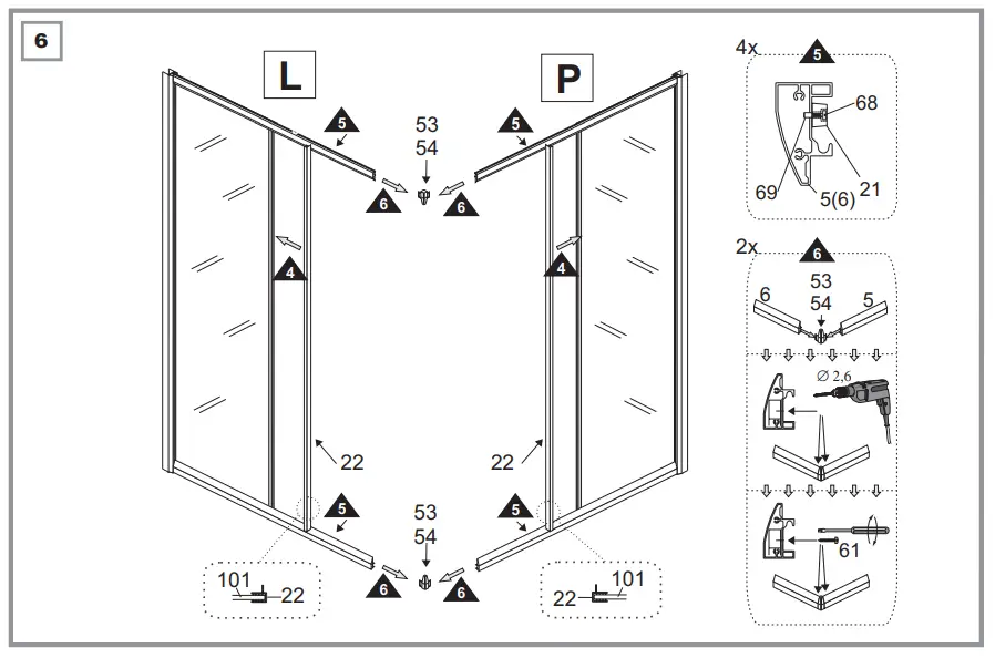RAVAK RKRV2-80 Shower Cabin - fig 6