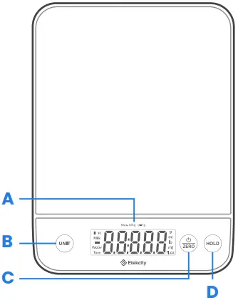 Etekcity KAMTKSECNUS0051 Luminary Kitchen Scale A02