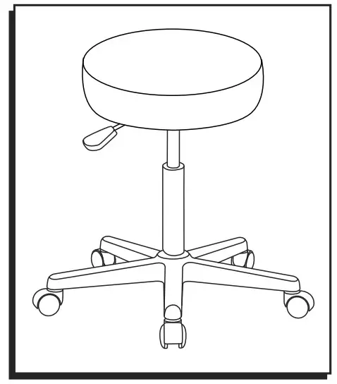 ULINE H-7670 Vinyl Padded Mobile Shop Stool -
