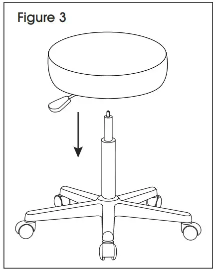 ULINE H-7670 Vinyl Padded Mobile Shop Stool -Figure 3