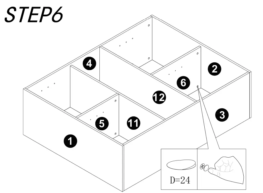 395912 SalesFever Highboard Assembly instruction