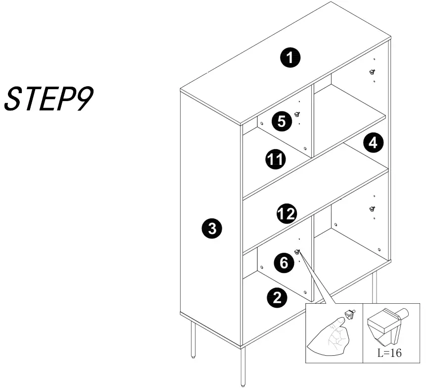 395912 SalesFever Highboard Assembly instruction