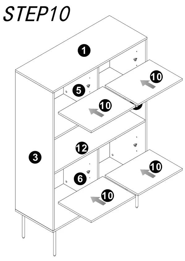 395912 SalesFever Highboard Assembly instruction