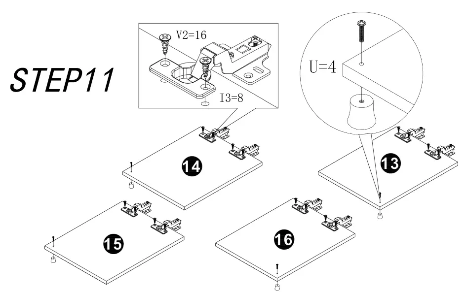 395912 SalesFever Highboard Assembly instruction
