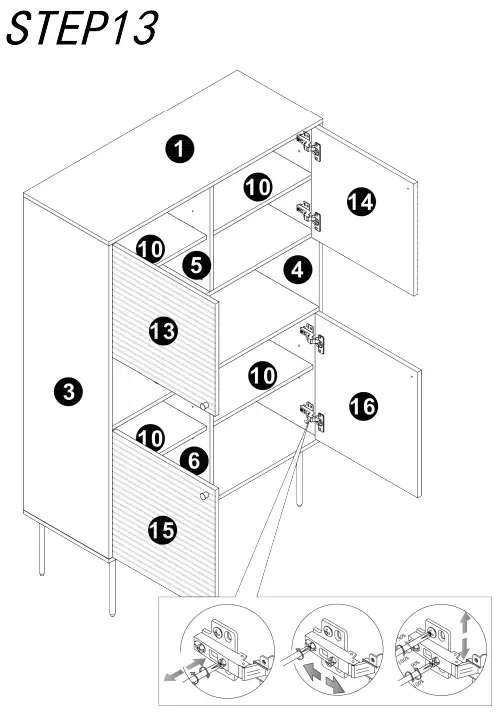 395912 SalesFever Highboard Assembly instruction