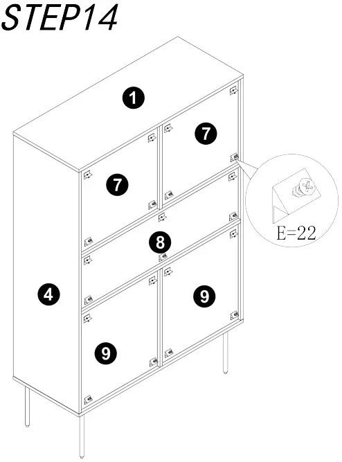 395912 SalesFever Highboard Assembly instruction