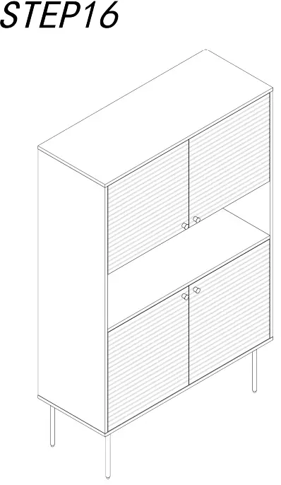 395912 SalesFever Highboard Assembly instruction