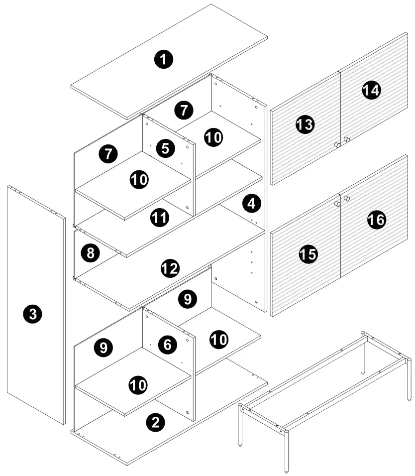 395912 SalesFever Highboard Overwiew