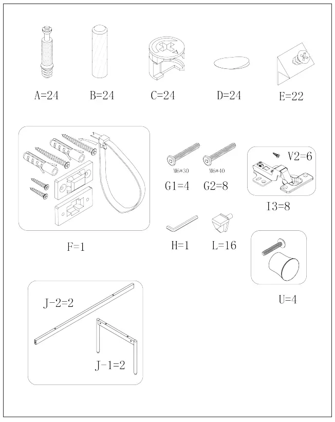 395912 SalesFever Highboard Parts