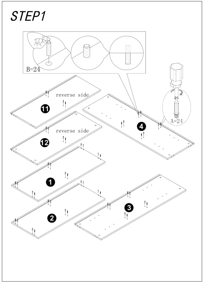 395912 SalesFever Highboard Assembly instruction
