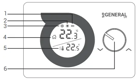 GENERAL LIFE MITRA 230S Digital Room Thermostat fig 2
