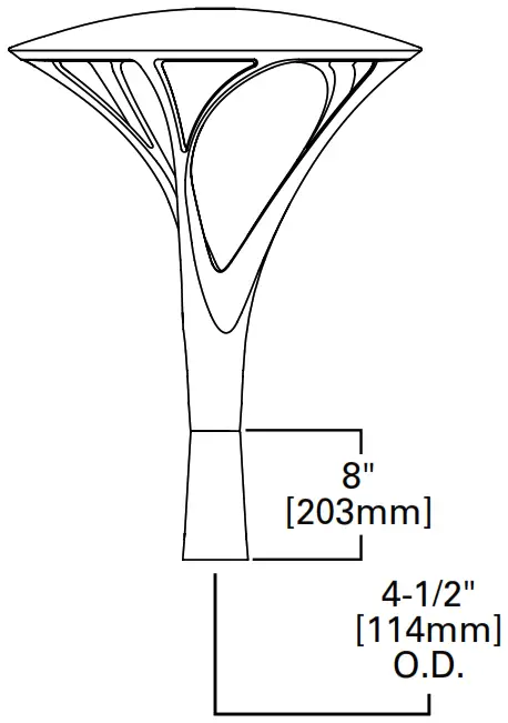 COOPER Lighting Solutions Invue ARB Arbor Post Top - Top Adapter