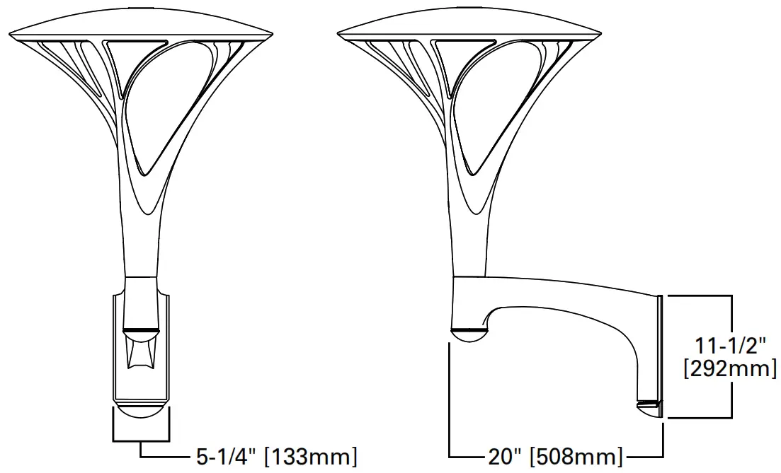 COOPER Lighting Solutions Invue ARB Arbor Post Top - Wall Mount
