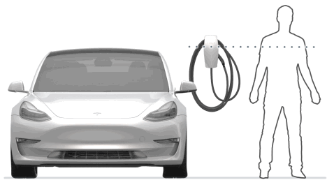 Tesla Gen 3 Wall Connector Manual - Choosing Height